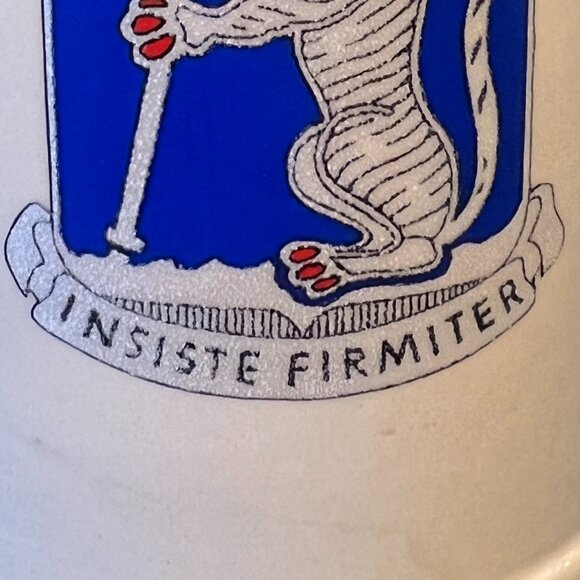 Beer Stein U.S. Army 77th Armor Regiment Unit Crest ~ STEEL TIGER ~ Battle Ax - Picture 3 of 16